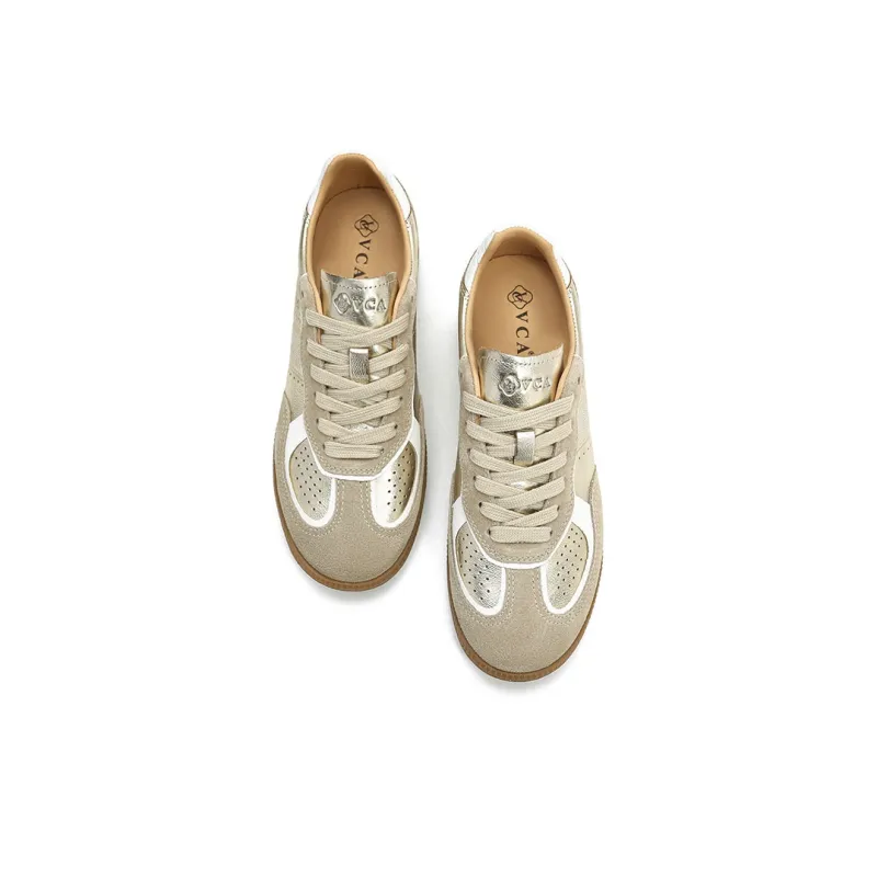 VCA Low Top Skateboard Shoes Women's Gold-3