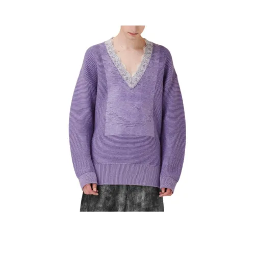 JW Anderson V neck Lace trim Sweater