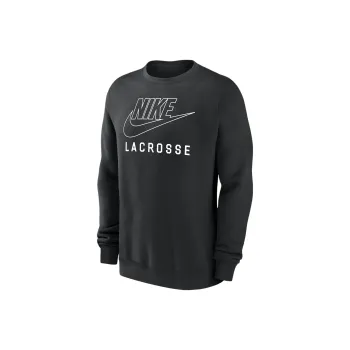 Nike Swoosh Club Fleece Men's Lacrosse Pullover Crew Neck Sweatshirt