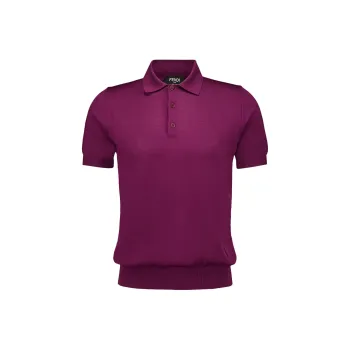 FENDI Logo embossed Wool Polo Shirt