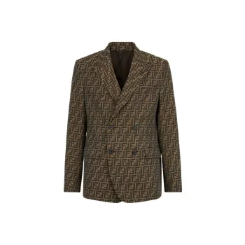 FENDI SS22 Jackets Coats Men's Brown