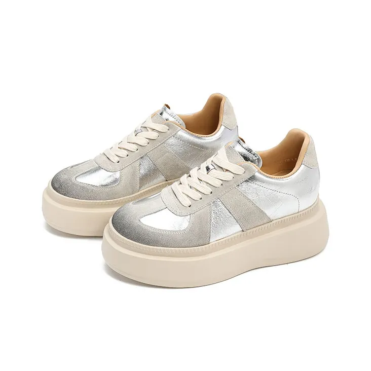 VCA Skateboard Shoes Women's Low Top Silver-2