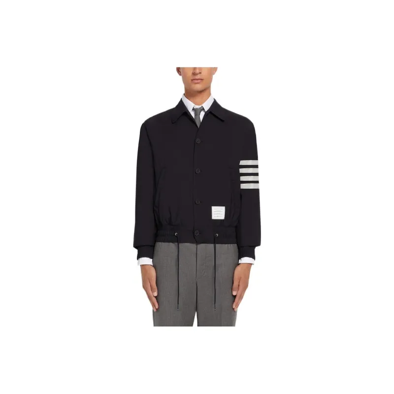 THOM BROWNE 4 Bar Stripe Bomber Jacket-0