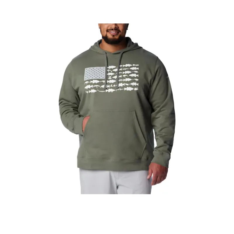 Columbia PFG Fish Flag Sweatshirt Men's Beech Cool Gray-0