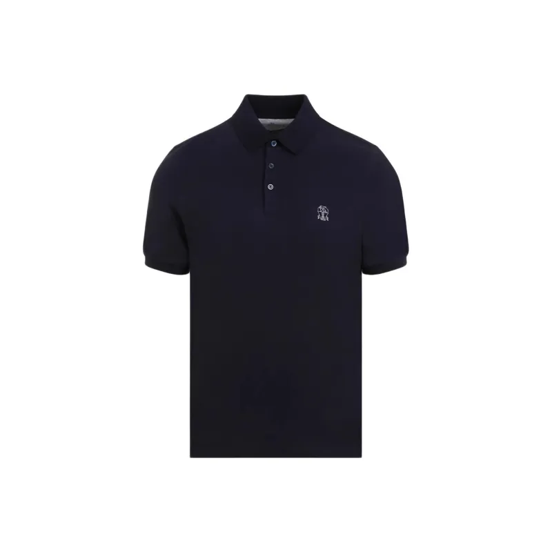 Brunello Cucinelli Logo Embroidered Polo Shirt-0