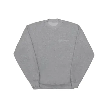 Revenge EMBROIDERED MAGDALEN GREY CREWNECK Sweater Unisex Gray