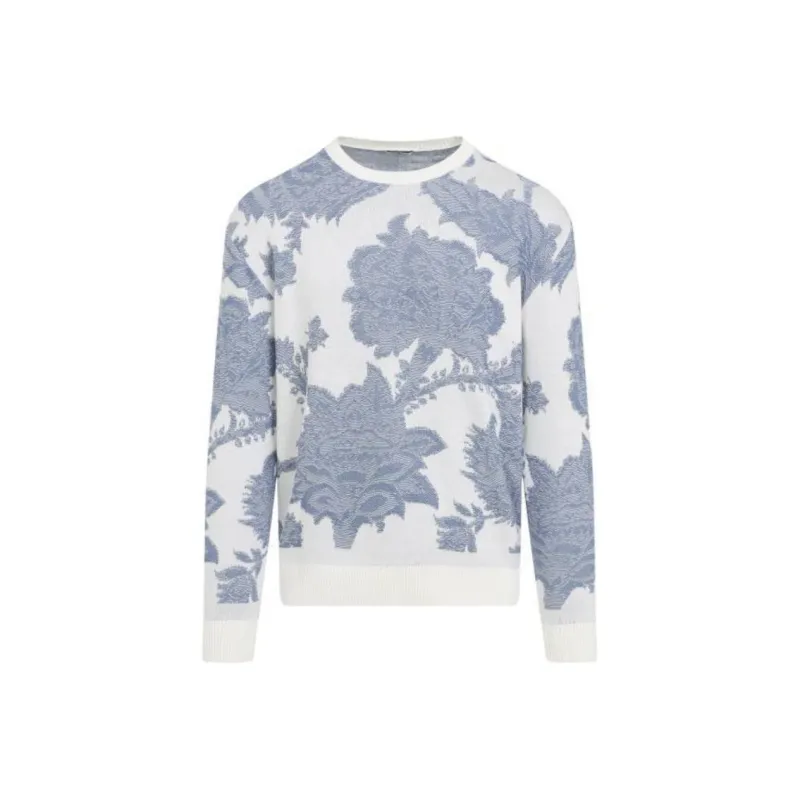ETRO Floral Jacquard Crewneck Jumper-0