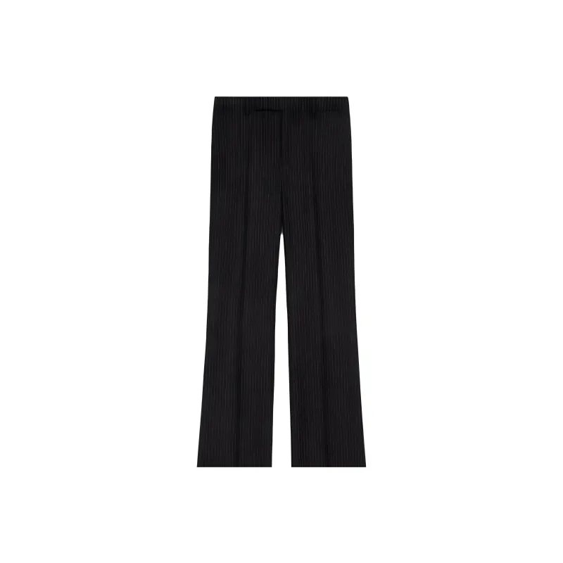CELINE Françoise Pants In Striped Wool Flannel-4