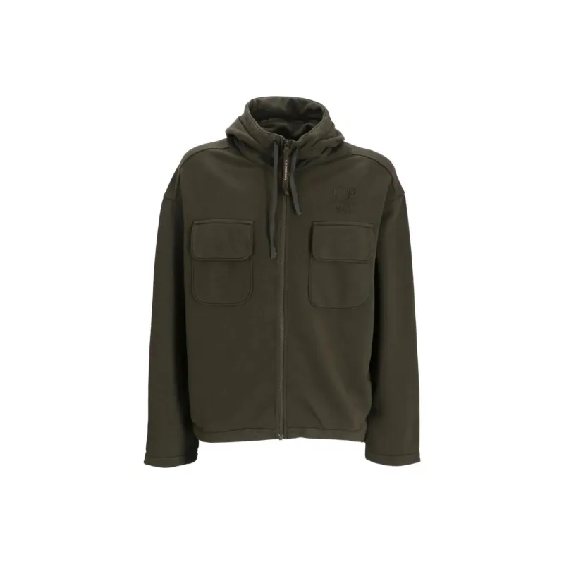 C.P.Company Fleece Zip up Hoodie-0