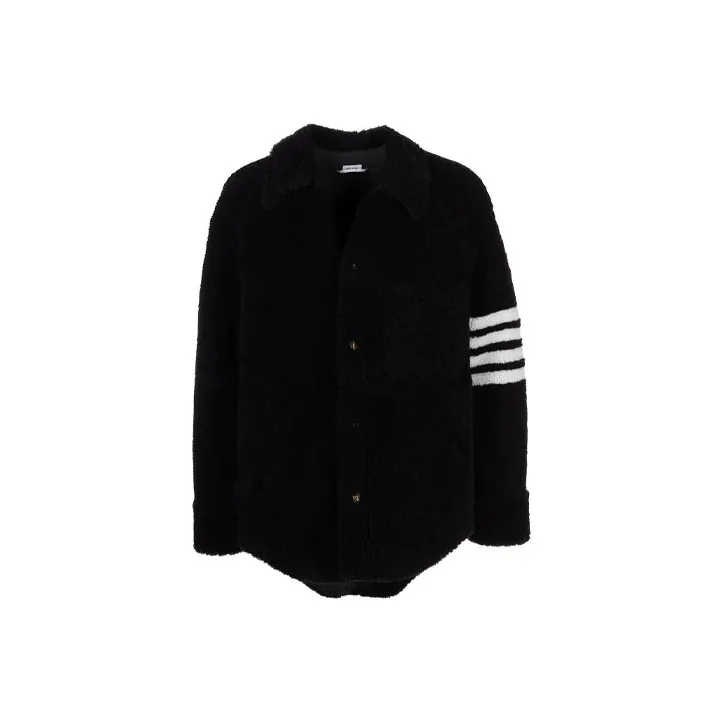 THOM BROWNE 4 Bar Shearling Jacket-0