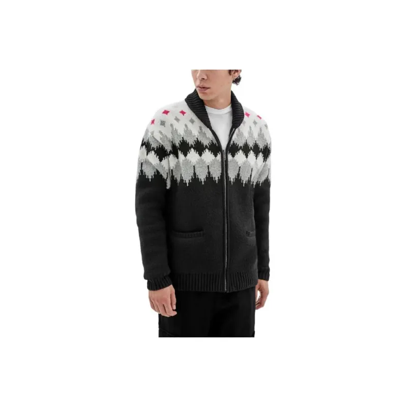 GUESS Originals Knit Zip-Up Sweater Sweater Men's Black-0