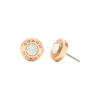 COACH Stud Earrings Women's Rose Gold