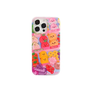 Wei Xin Acrylic Material All Over Fruit Emoji Phone Cases Compatible With IPhone 16/15 Pro Max/Apple 13/14 Pro/Max