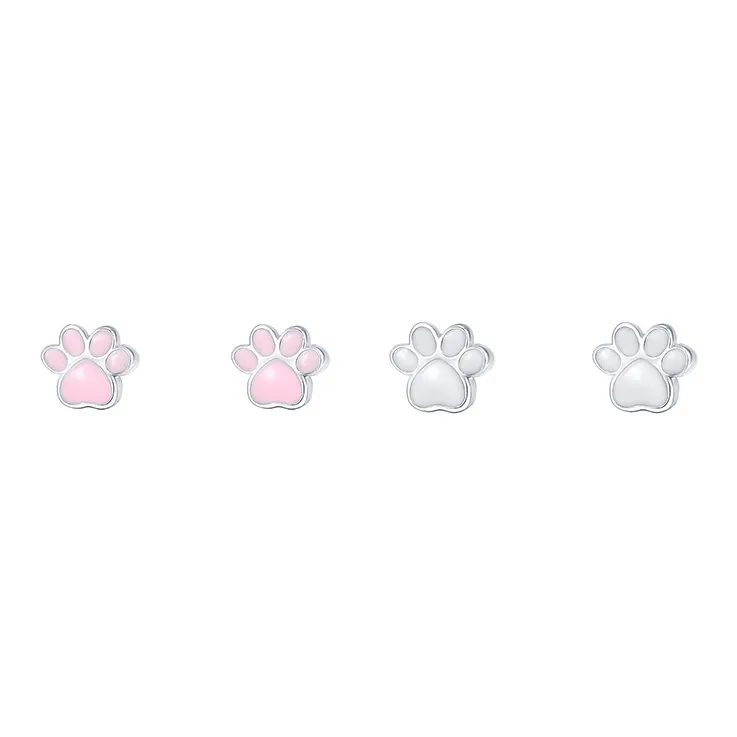 GIFT&CO 999 Fine Silver Stud Earrings Women's-0