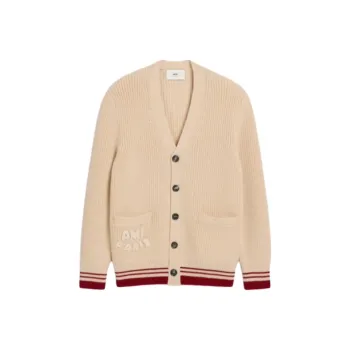 AMIPARIS Paris V Neck Ribbed Cardigan