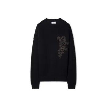 OFF WHITE NatLover Intarsia logo Jumper