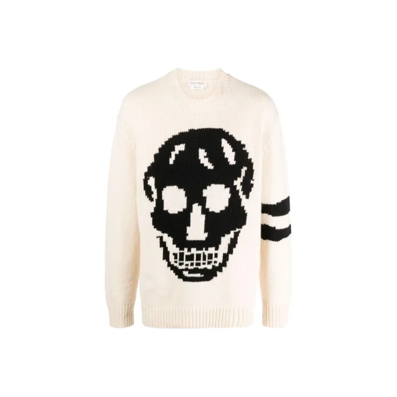 Alexander McQueen Skull Intarsia Knit Jumper-0