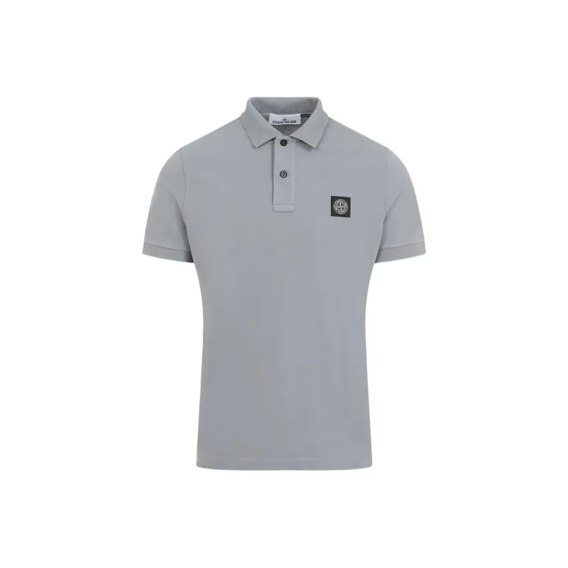 STONE ISLAND Logo Patch Short Sleeved Polo Shirt-0