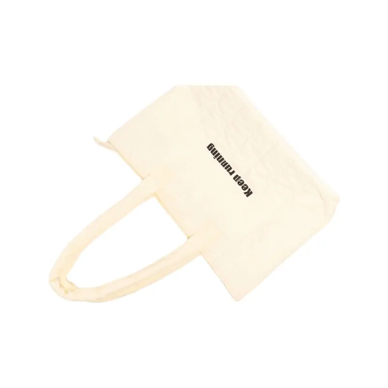 Three Blessings Fabric Tote Bag, Shopping Bag, Shoulder Bag Medium Size Women's Black/White-7