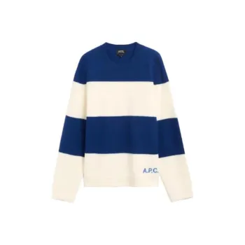 A.P.C Logo Intarsia Striped Jumper