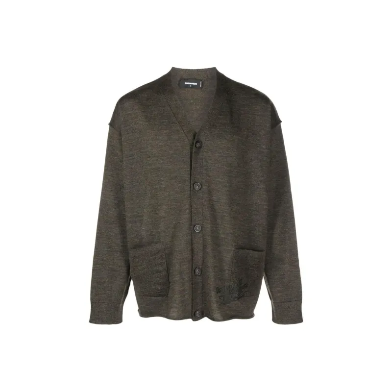 DSQUARED 2 V neck Virgin Wool Cardigan-0