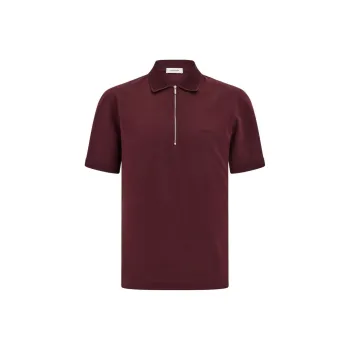 Ferragamo Zip Collar Polo