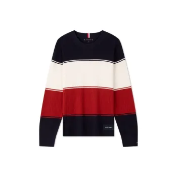 Tommy Hilfiger Knitwear Men's Black, White, Red Color Block