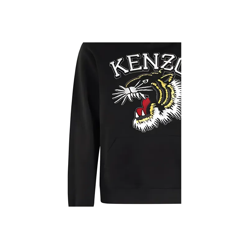 KENZO Tiger Embroidered Kangaroo Pocketed Hoodie-3