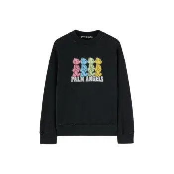 PALM ANGELS Crossroads Bear Printed Crewneck Sweatshirt