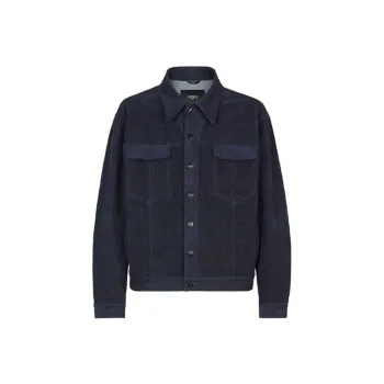 FENDI Jackets & Coats Men's Blue