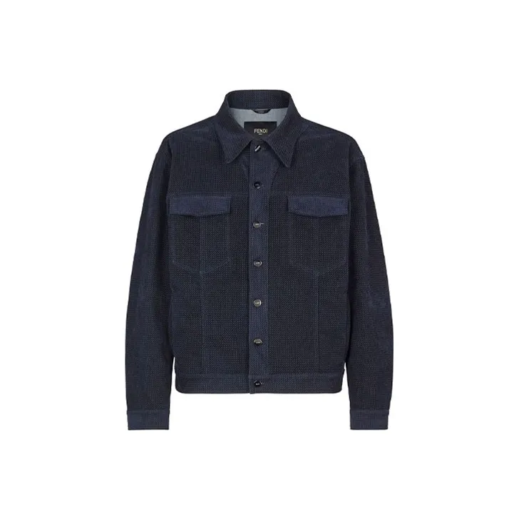 FENDI Jackets & Coats Men's Blue-0
