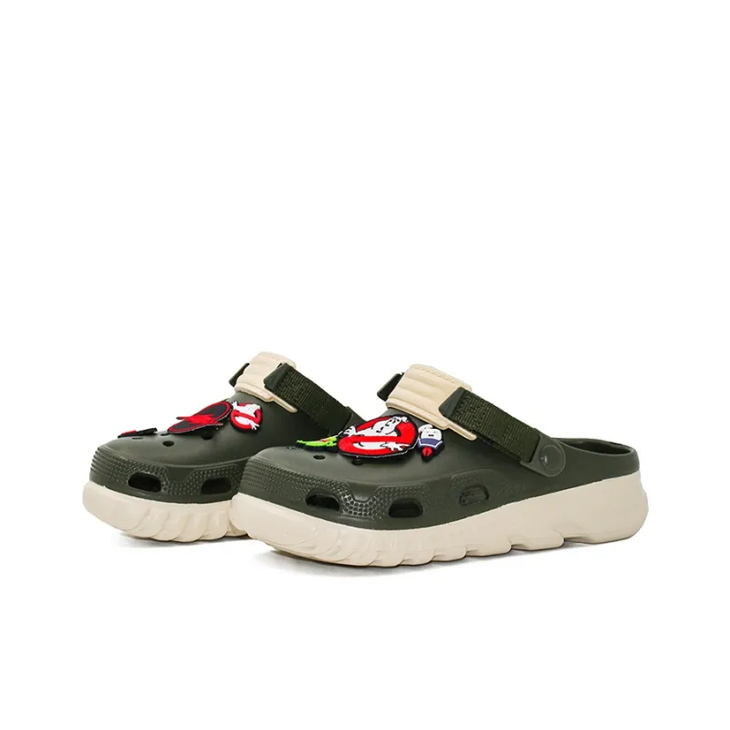 OUBT Lightning Reggae Embroidery Clogs Men's Army Green-1