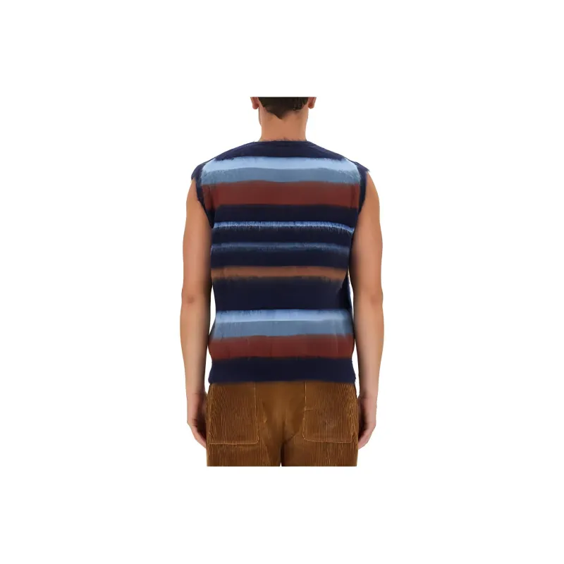 ETRO Striped V Neck Vest-1
