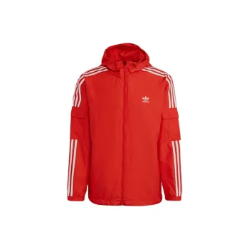 Adidas 3 Stripes Jackets Men Bright Pink Red Fluorescent