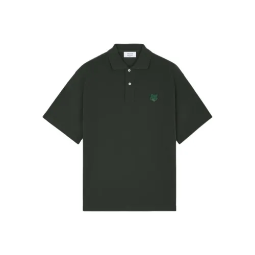 Maison Kitsune Bold Fox Head Patch Oversized Polo Shirt