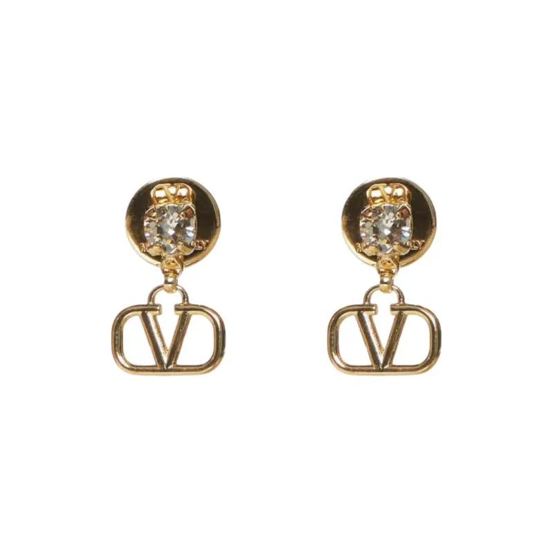 Valentino 18K Gold, Metal, Crystal Earrings Women's Gold-0