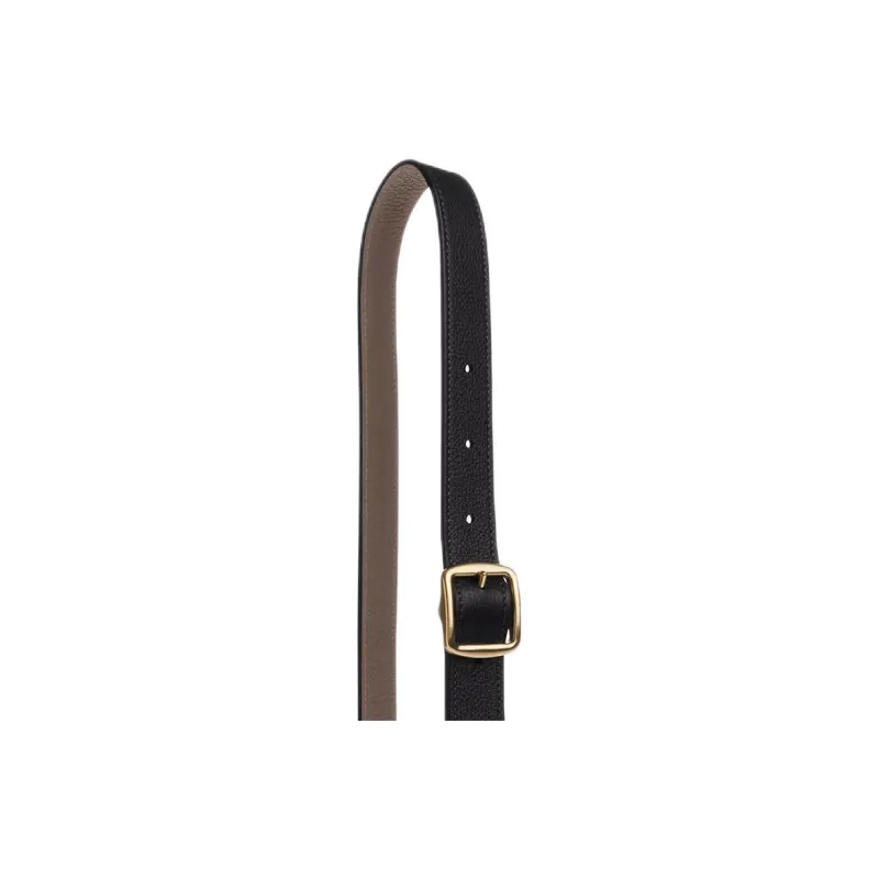COACH Leather Bag Strap Women's Black-4