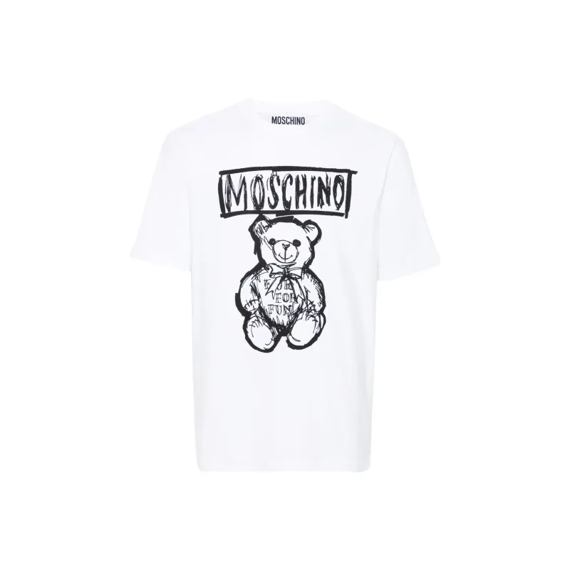 MOSCHINO Teddy Bear Printed Crewneck T Shirt-0