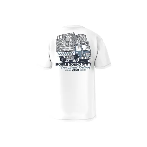 Vans Sound System Drop Shoulder Sleeve T-Shirt Men's White