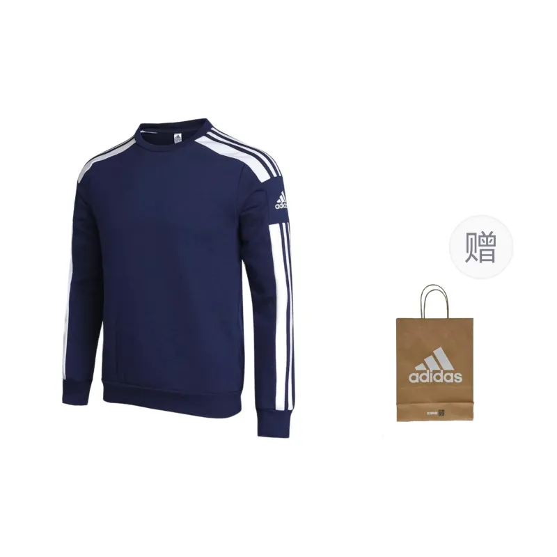 Adidas Sweatshirt Men's Ink Blue+Shopping Bag-0