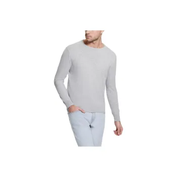 GUESS Eco Randall Silk-Blend Sweater Sweater Men's Gray
