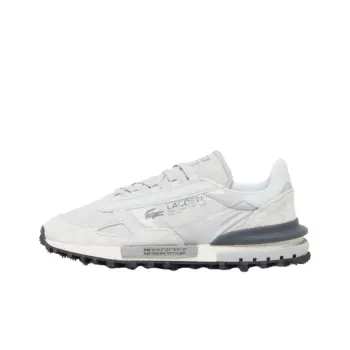 LACOSTE Anti Slip Wear Resistant Low Top Casual Shoes Men's Gray
