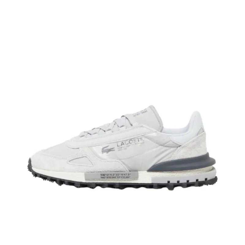 LACOSTE Anti Slip Wear Resistant Low Top Casual Shoes Men's Gray-0