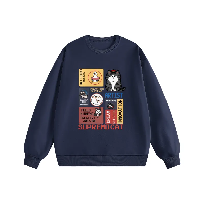 Supremo Cat Sweatshirts Unisex-12