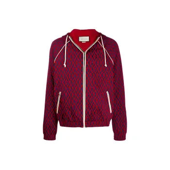 GUCCI G Rhombus Zipped Hoodie