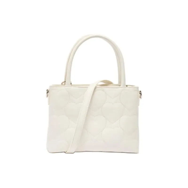 Three Blessings PU Shoulder Bag, Crossbody Bag, Handbag Medium Size Women's Beige-2