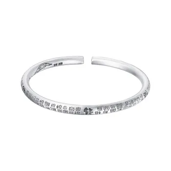CHIC ZONE 999 Fine Silver Bangles Unisex