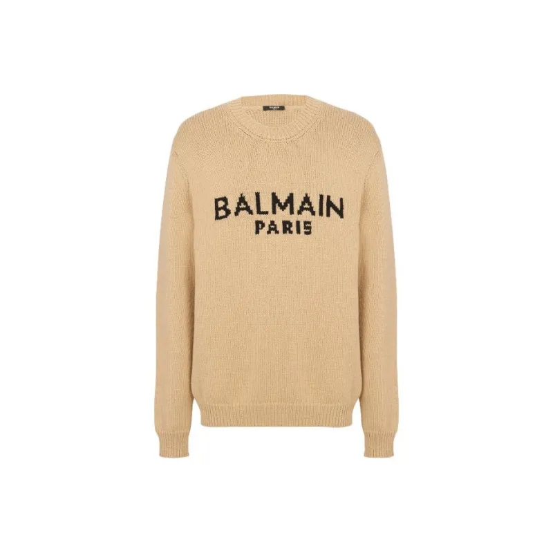 BALMAIN Jacquard Logo Crewneck Sweater-0