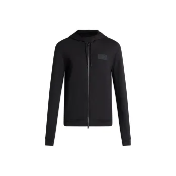EMPORIO ARMANI Logo appliqué Zip up Sweatshirt