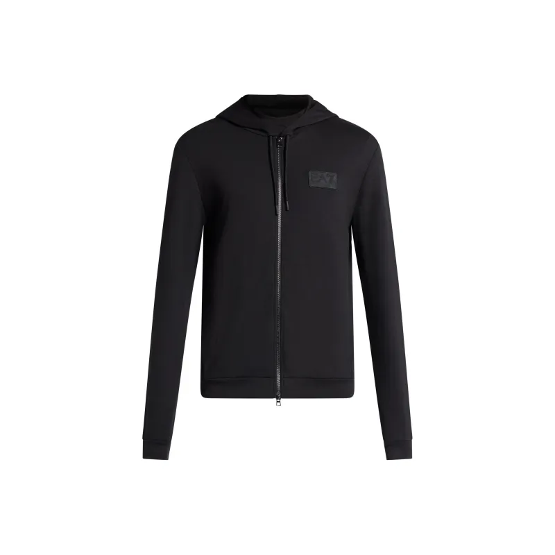 EMPORIO ARMANI Logo appliqué Zip up Sweatshirt-0